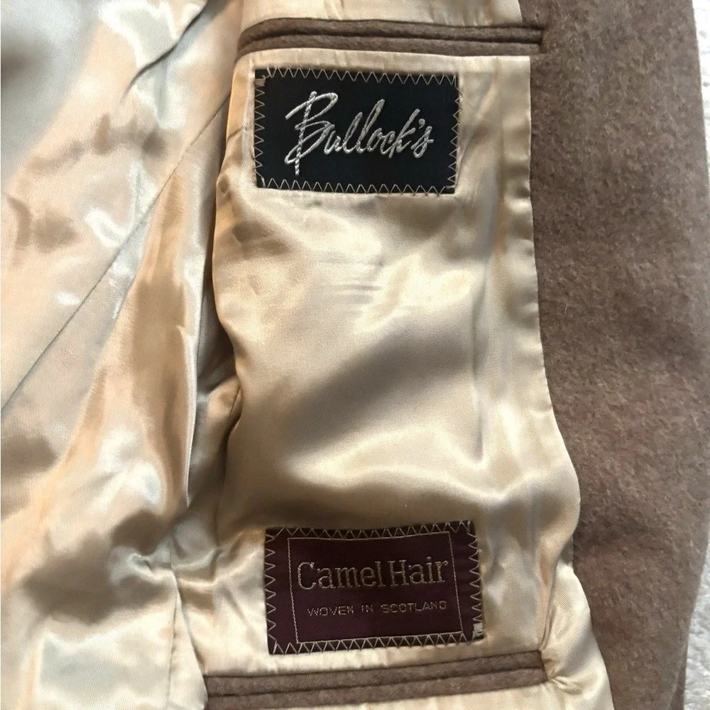 Vtg Chaps Ralph Lauren Camel Wool Flannel Sport Coat Men 40R Brown Cashmere USA